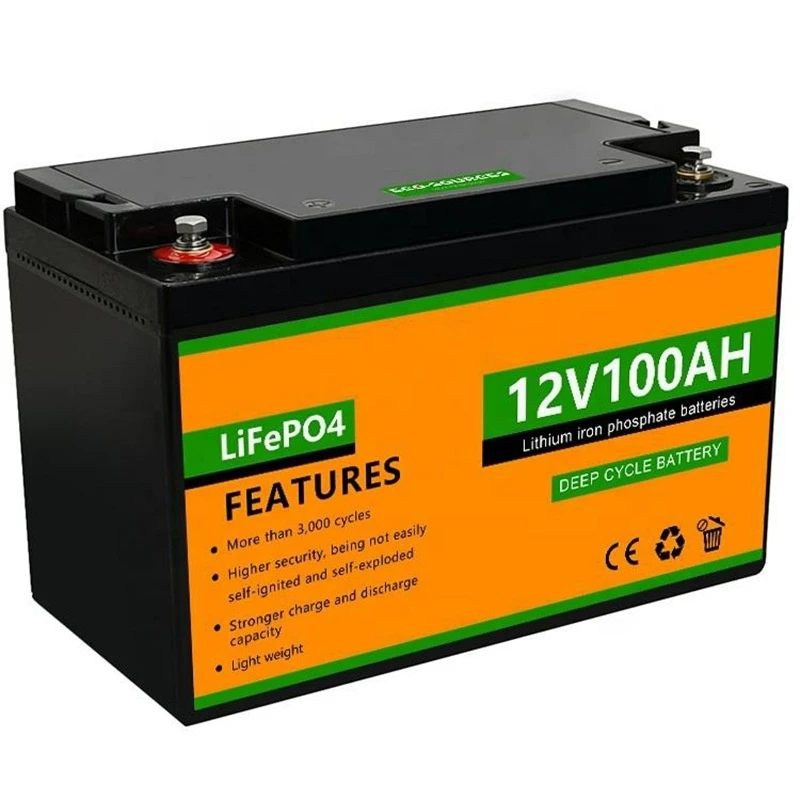 12V 100Ah Deep Cycle LiFePO4-batteri